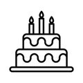 Birthday cake icon vector design template basic RGB