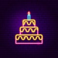 Birthday Cake Neon Sign