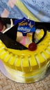 Birthday cake pineapple cake special yellow cake