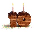 Birthday cake tenth birthday or anniversary Royalty Free Stock Photo