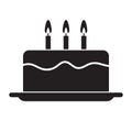 Birthday cake vector icon Royalty Free Stock Photo
