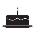 Birthday cake vector icon Royalty Free Stock Photo