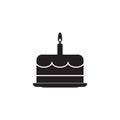Birthday cake vector icon isolated Royalty Free Stock Photo