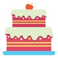 Birthday Cake  Vector icon which can be easily modified or edit Royalty Free Stock Photo