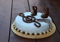 Birthday cake with violin clef