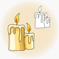 birthday candle flat icon - candles Illustration