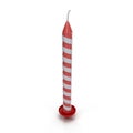 Birthday Candle Red on white. 3D illustration Royalty Free Stock Photo