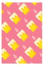 Birthday candle seamless pattern. Cute textured background