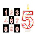 Birthday candles number. Red Royalty Free Stock Photo