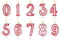 Birthday candles number set isolated Royalty Free Stock Photo