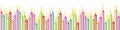 Birthday candles seamless pattern vector isolated