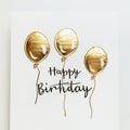 Birthday card with balloons Royalty Free Stock Photo