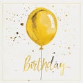 Birthday card with balloons Royalty Free Stock Photo