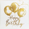 Birthday card with balloons Royalty Free Stock Photo