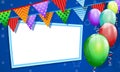 Birthday Card with Blank Banner