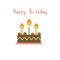 Birthday card with cake-4 Royalty Free Stock Photo