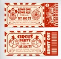 Birthday card with Circus Ticket