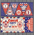 Birthday card with Circus Ticket Royalty Free Stock Photo