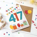 Birthday Card Isolated on White Background