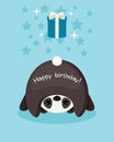 Birthday card with panda