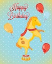 Birthday card-style circus horses