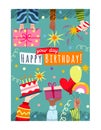 Birthday card vector design Royalty Free Stock Photo
