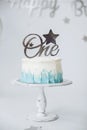 Birthday celebration with gourmet cake Royalty Free Stock Photo