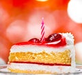 Birthday Cream Cake Means Delightful Berry And Fruit Royalty Free Stock Photo