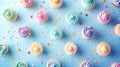 Birthday cup cakes Royalty Free Stock Photo