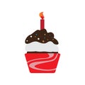 Birthday cupcake icon Royalty Free Stock Photo