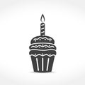 Birthday Cupcake Icon Royalty Free Stock Photo