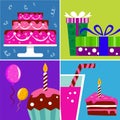 Birthday design elements