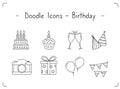 Birthday Doodle Icons