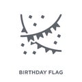 Birthday Flag icon from Birthday and Party collection.