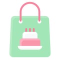 Birthday gift bag icon, Birthday party related vector illustration