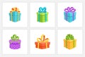 Birthday gift box or surprise present collection Royalty Free Stock Photo