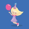 birthday girl balloon 07 Royalty Free Stock Photo