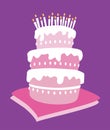 Birthday girl cake Royalty Free Stock Photo