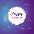 Birthday Greeting Card with Abstract Background