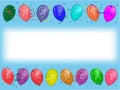 Birthday greeting card with party balloons