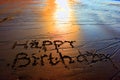 Birthday Greetings On The Sand