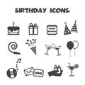 Birthday icons Royalty Free Stock Photo