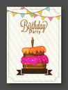 Birthday Invitation or Greeting Card.