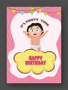 Birthday Invitation or Greeting Card.