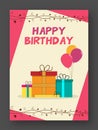 Birthday Invitation or Greeting Card.