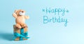 Birthday message with teddy bear