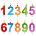 Birthday number candle set