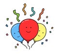 Birthday Party Balloons Cartoon