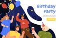 Birthday party banner vector concept Royalty Free Stock Photo