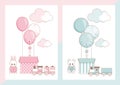 Baby shower print collection.  Ideal for kids room decoration, clothing, prints, anniversary Royalty Free Stock Photo